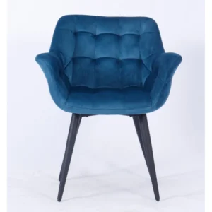 mobiliario-contract-sillon fabio metal tapizado velvet 62 turquesa dark 4